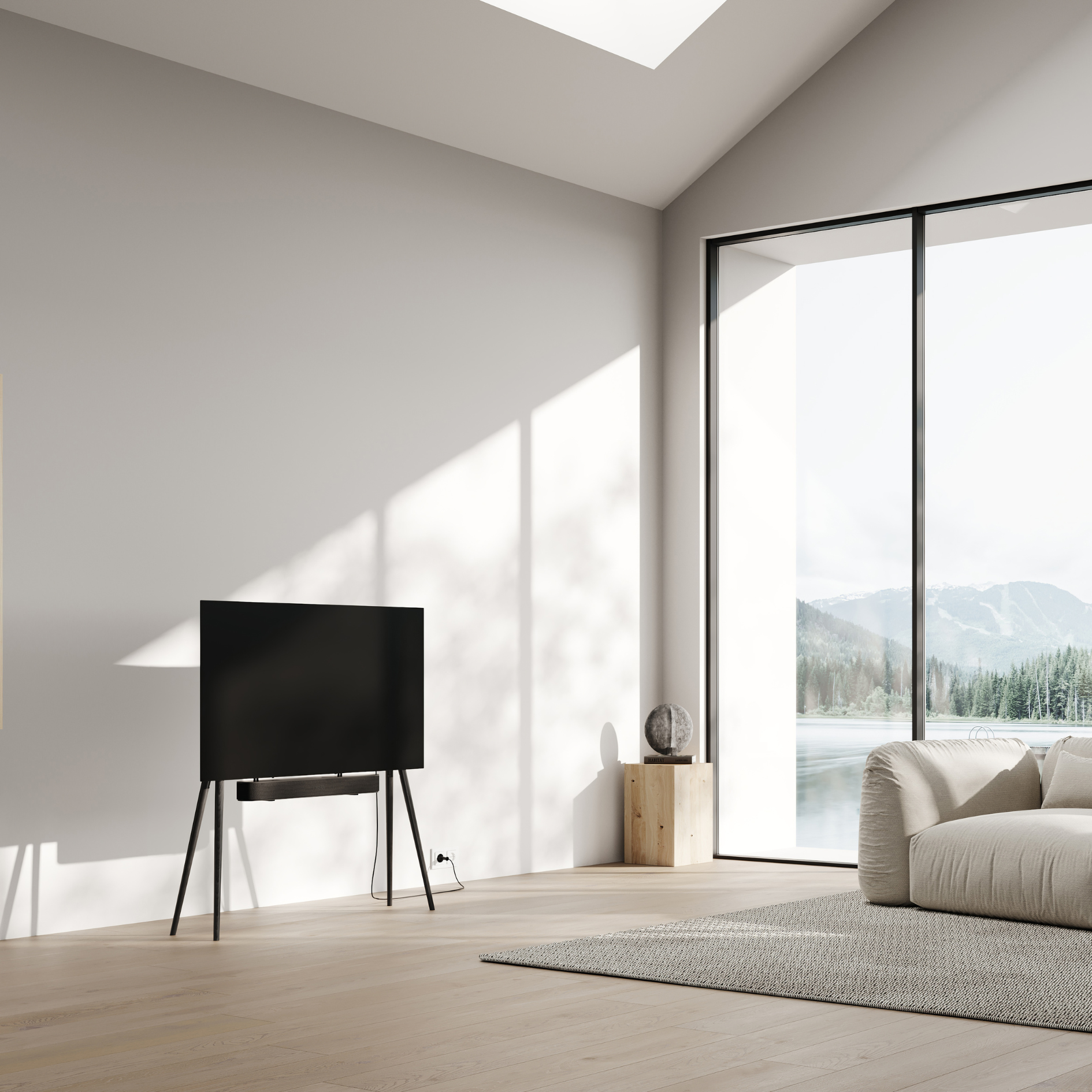 JALG TV-Stand Oak / YakiSugi 42" - 55"